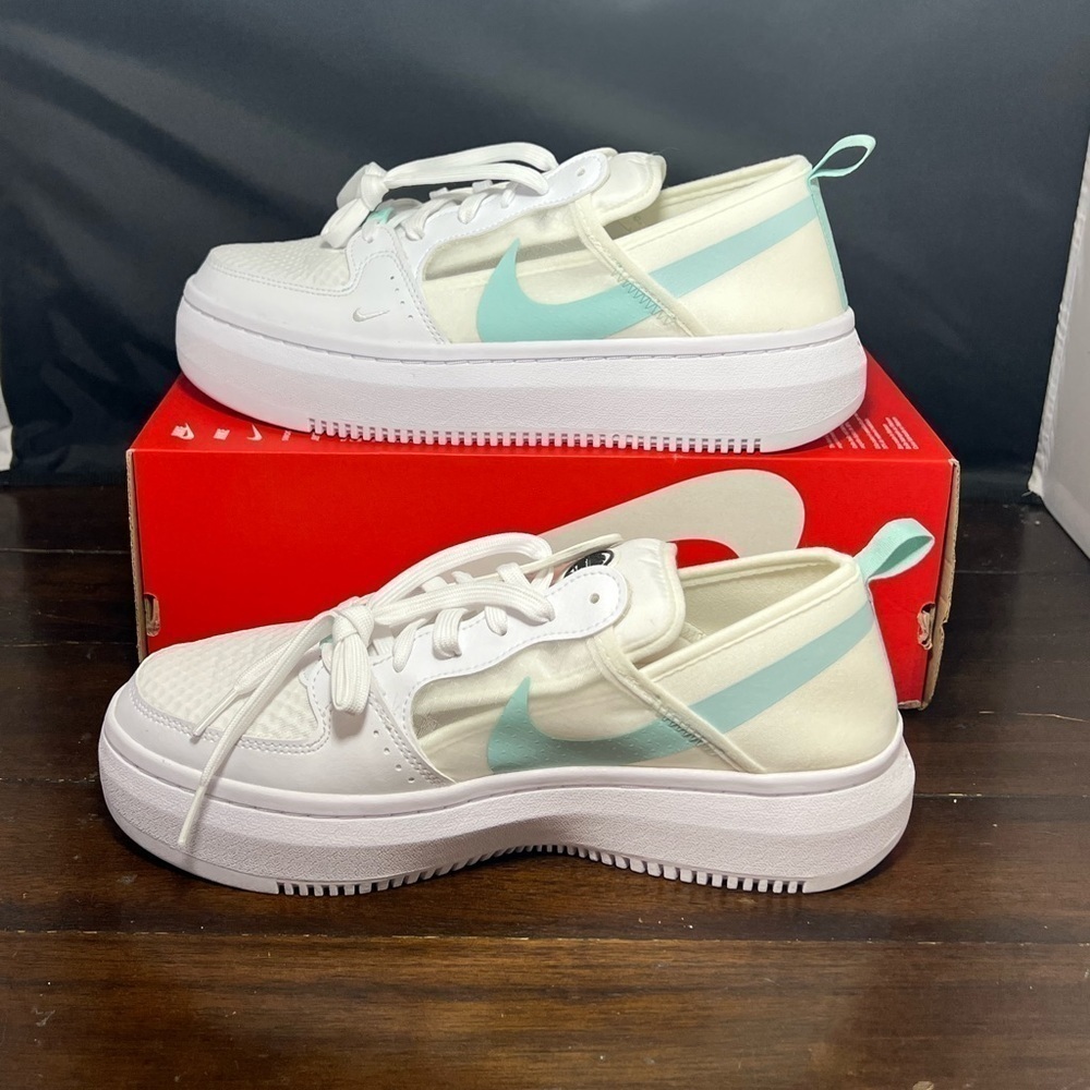 Nike Wmns Court Vision Alta TXT White Light Dew Women Lifestyle Shoes CW6536-100